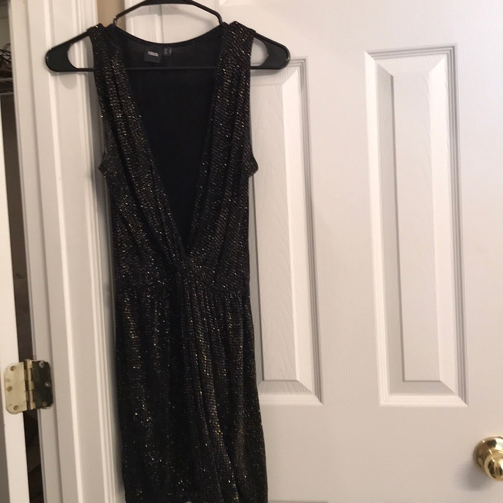 Bogo ASOS little black dress with gold glitter.